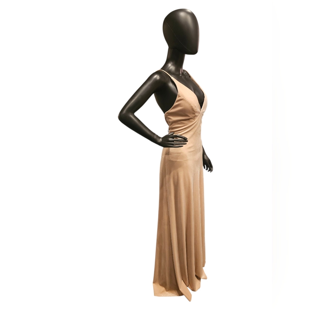 Jenny Yoo Prosecco Blush Velvet Gown - Picture 3 of 8